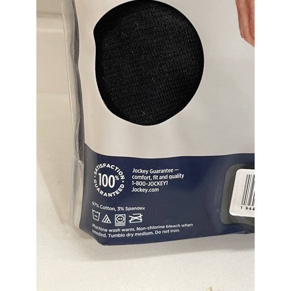 Jockey Men Small Pouch H-Fly Design Boxer Briefs 2 Pack Black Cotton Stretch New - Picture 3 of 3